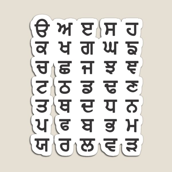 Consonants Of Gurmukhi Alphabet 35 Akhar Illustrated 53 Off