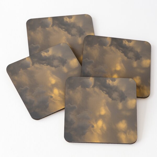 Item preview, Storm Clouds Sunset - Ominous Grays and Yellows - a Vertical View designed and sold by Georgia Mizuleva.