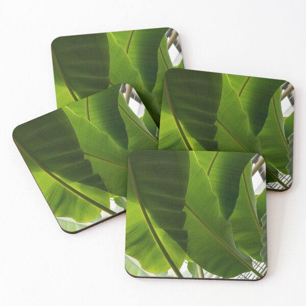 Item preview, Luscious Tropical Greens – Huge Leaves Patterns – Vertical View Upwards Left designed and sold by Georgia Mizuleva.