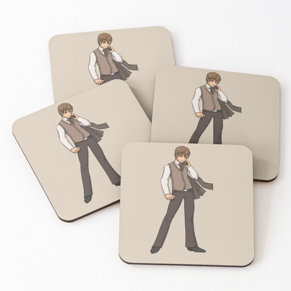 Item preview, Hot young man in anime style and brown suit designed and sold by HeatherPhn.