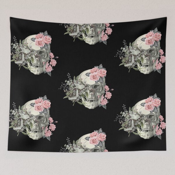 Item preview, Skull with flowers  designed and sold by Disturbed-Mind.