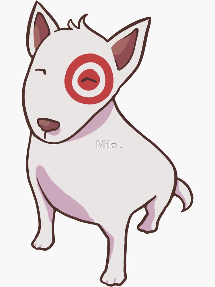 "target dog" Sticker for Sale by bluelemonart Redbubble