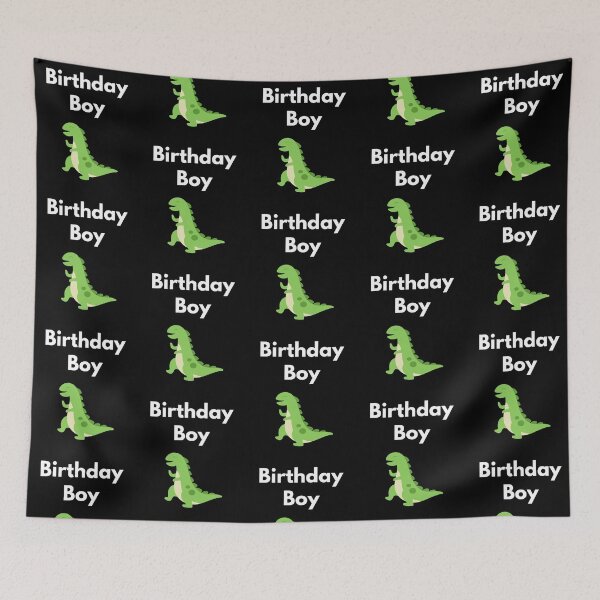 Item preview, Birthday Boy Cute Green Dinosaur, white text designed and sold by JRice66.