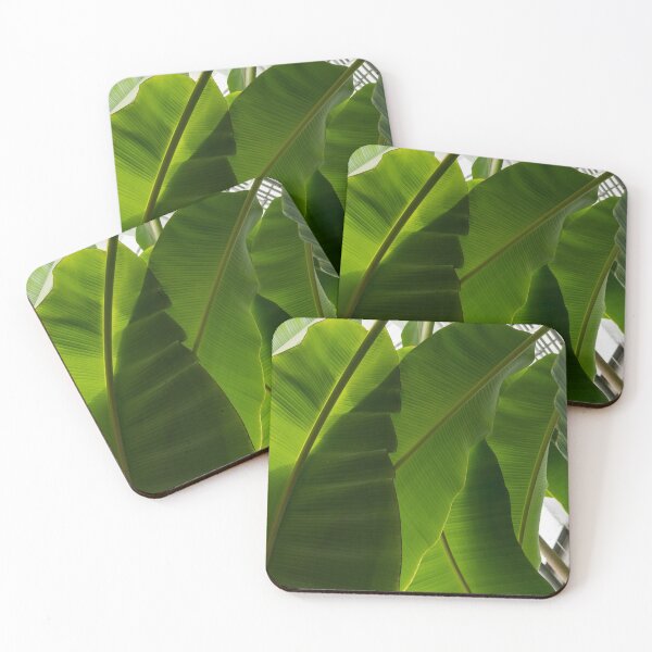 Item preview, Luscious Tropical Greens - Huge Banana Leaves Patterns - Vertical View Downward Left designed and sold by Georgia Mizuleva.