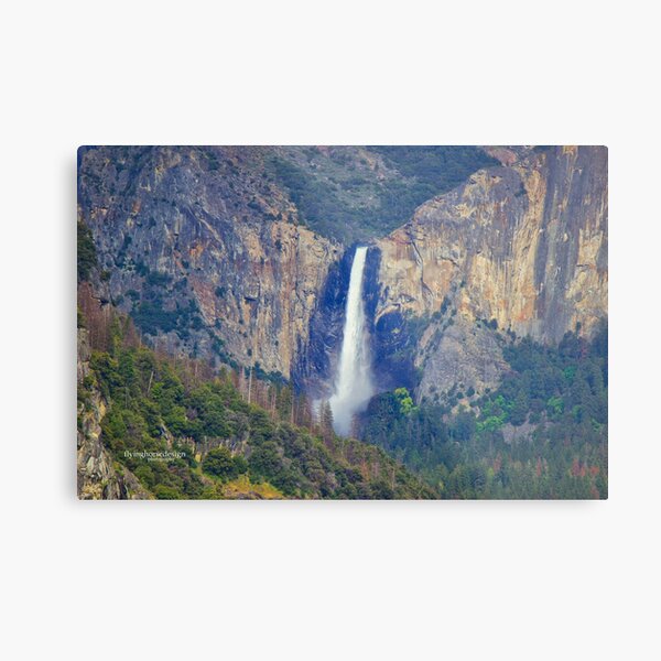 Bridalveil Falls from a far Metal Print