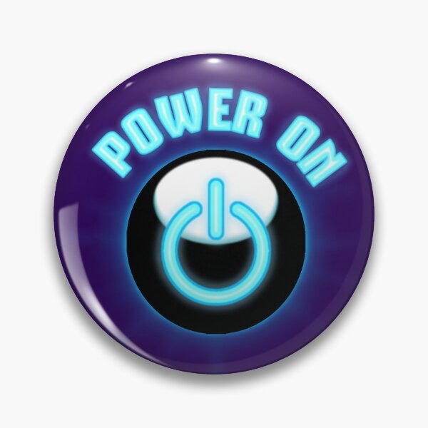 Item preview, Blue Power On! designed and sold by TJDraws.