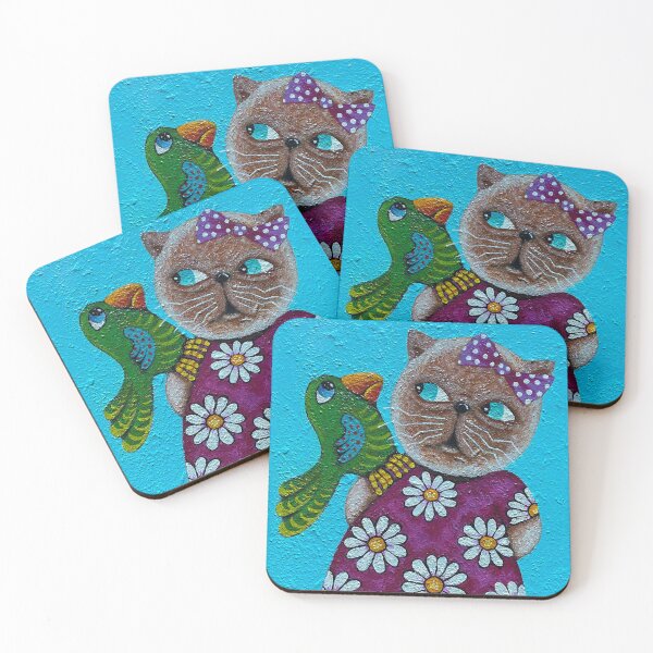 Item preview, Kitty with Birdy designed and sold by 8Shrommies.