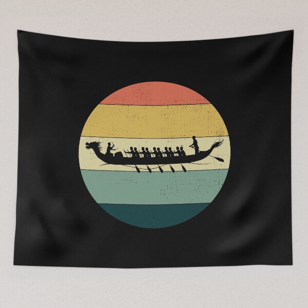 Item preview, Vintage Retro Dragon Boat Racing Crew Paddlers designed and sold by CuteDesigns1.