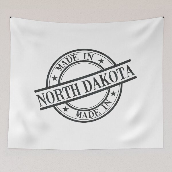 Item preview, Made In North Dakota Stamp Style Logo Symbol Black designed and sold by surgedesigns.