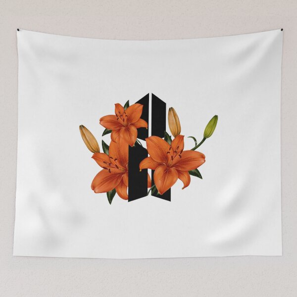 Item preview, BTS ARMY LOGO X TIGER FLOWERS designed and sold by Springethereal.