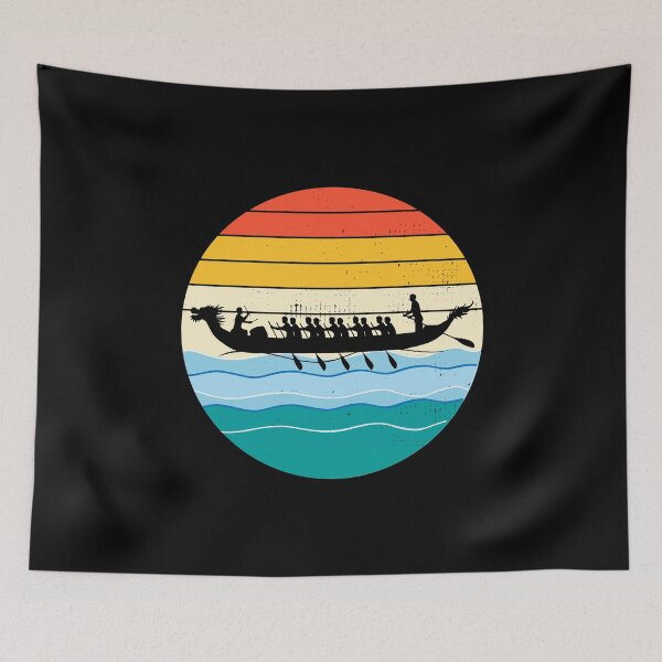 Item preview, Vintage Retro Dragon Boat Racing Crew Paddlers Water Sports designed and sold by CuteDesigns1.