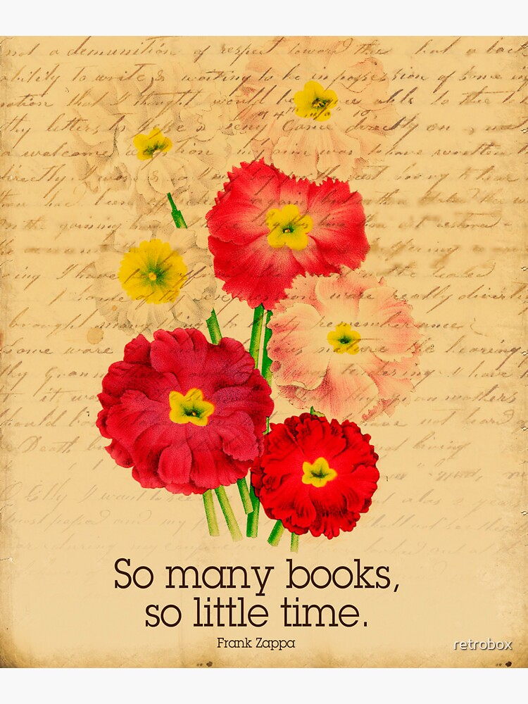 "Books quotes & Flowers Vintage Retro" Sticker for Sale by retrobox