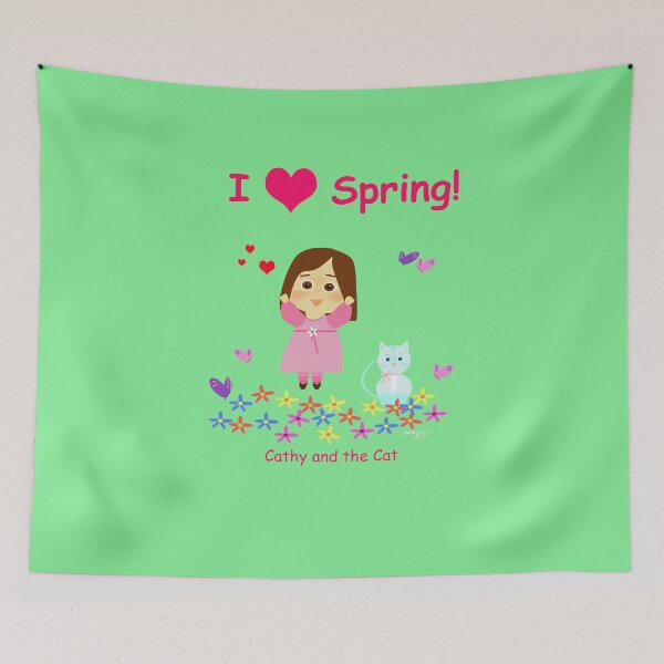 Item preview, Cathy and the Cat - I love Spring designed and sold by Laura Greco.