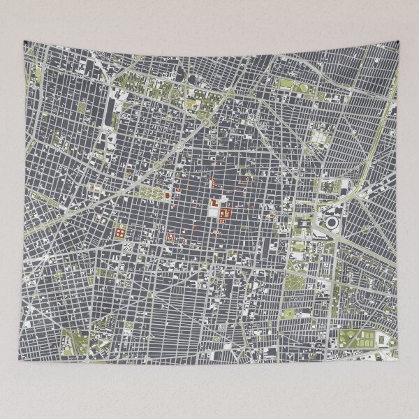 Item preview, Mexico City map engraving designed and sold by PlanosUrbanos.