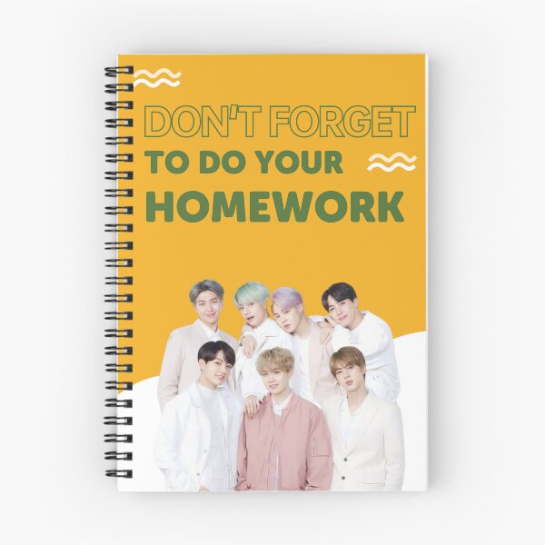 Item preview, Daily reminder for ARMY BTS to study and to their homework designed and sold by SiriusCelestial.