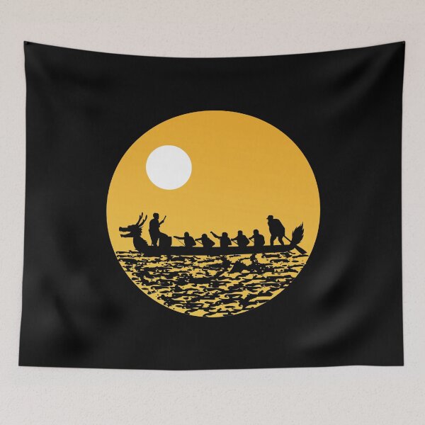 Item preview, Vintage Retro Dragon Boat Racing Crew Paddlers Water Sports designed and sold by CuteDesigns1.
