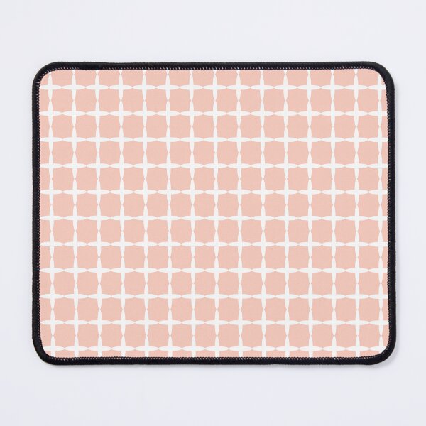 Item preview, White Crosses and Bubblegum Pink Squares designed and sold by burbankdesigns.