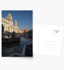 Roman Morning - Shadow and Light on Piazza Navona, Rome, Italy Postcards