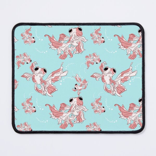 Item preview, cute playful goldfish pink blue black designed and sold by euise.