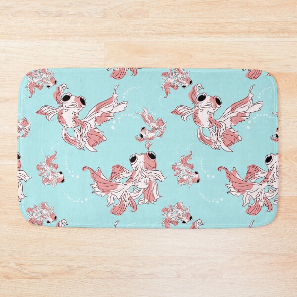 Item preview, cute playful goldfish pink blue black designed and sold by euise.