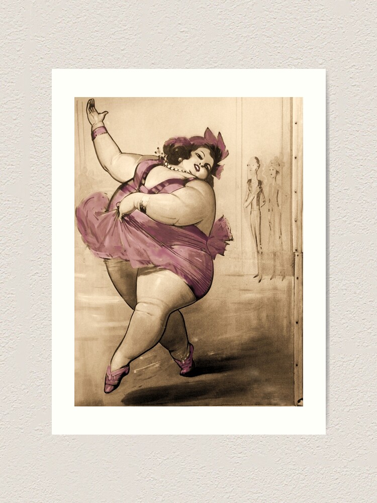 Circus Fat Lady Art Print By Mindydidit Redbubble
