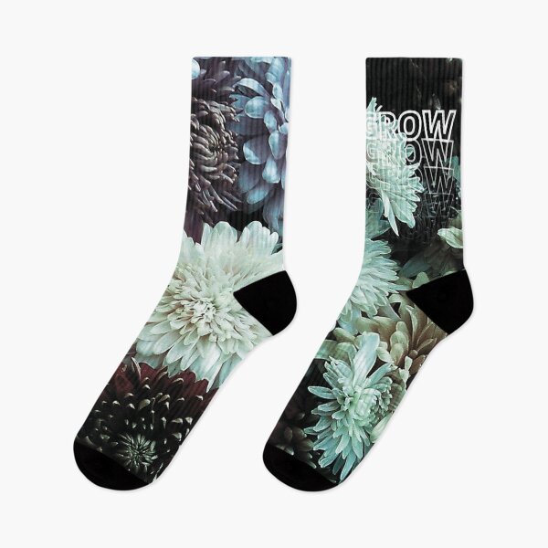 Item preview, GROW (above) - Cool Tinted Flowers, Floral Background designed and sold by AliceSLee.