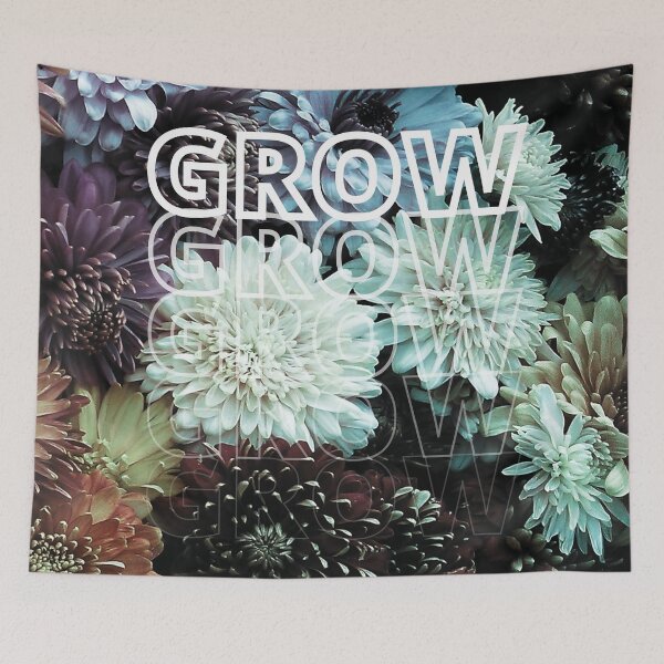 Item preview, GROW (above) - Cool Tinted Flowers, Floral Background designed and sold by AliceSLee.