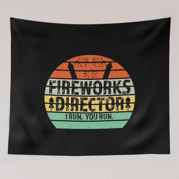 Item preview, Fireworks Director If I Run You Run, Sunset Vintage 4th of July Retro Independence Day Tshirt designed and sold by PrintOfi.