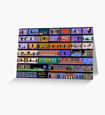 Maniac Mansion rooms Greeting Card