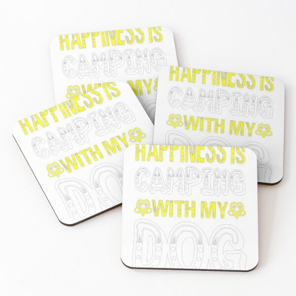 Item preview, Happiness is camping with my dog  designed and sold by hassbelo.