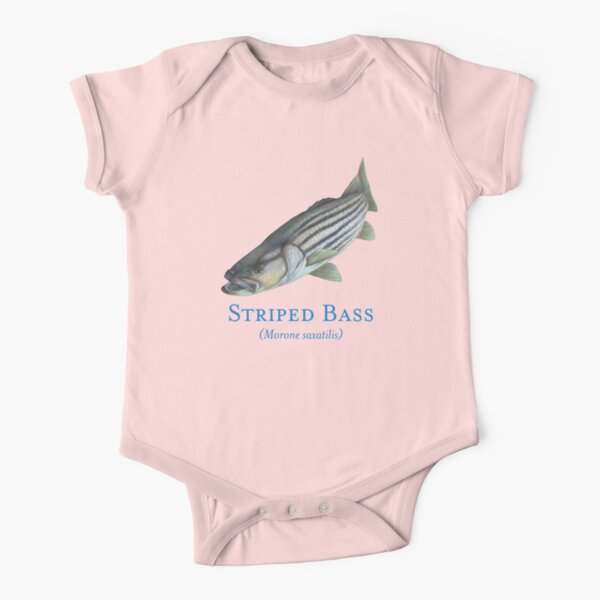 Striped Bass Fish Portrait | Baby One-Piece