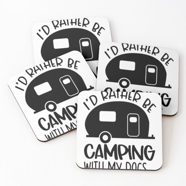 Item preview, I'd rather be camping with my dogs  designed and sold by hassbelo.