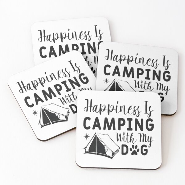 Item preview, Happiness is camping with my dog  designed and sold by hassbelo.