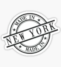 Made In New York Stamp Style Logo Symbol Black Sticker