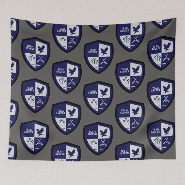 Item preview, Team Keeper Blue and Gray Eagle Crow designed and sold by AlexWolfDesigns.