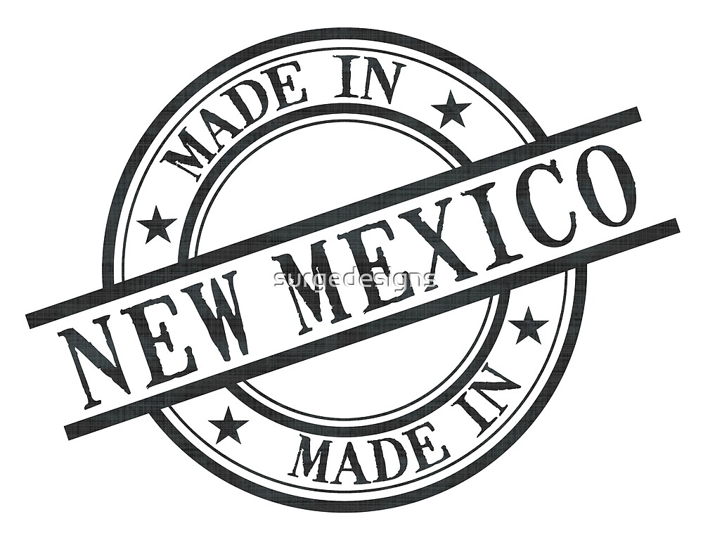 "Made In New Mexico Stamp Style Logo Symbol Black" by surgedesigns Redbubble