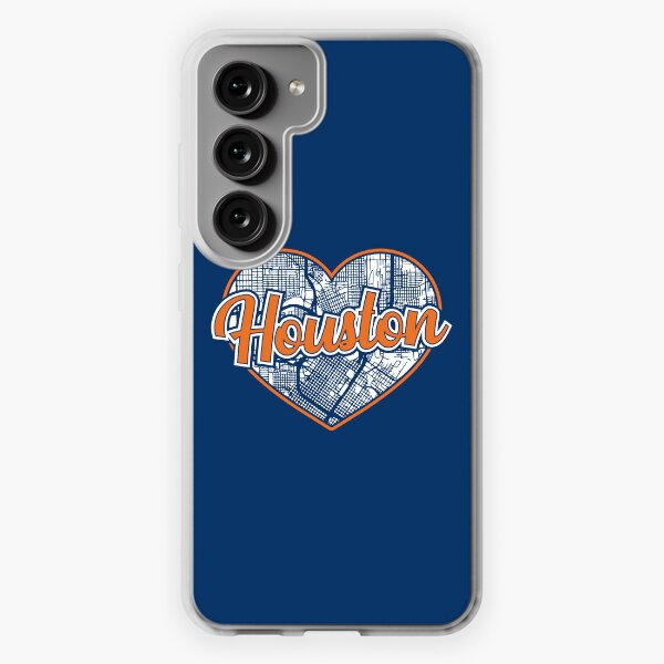 Houston Astros Endzone Design Galaxy Clear Phone Case