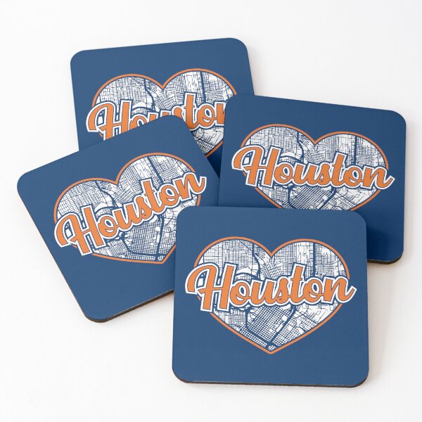 Item preview, Love Houston Baseball Heart City Map designed and sold by pixeljamz.