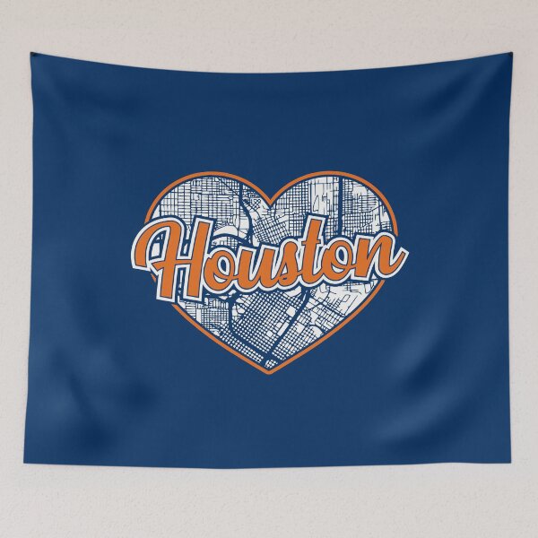 Item preview, Love Houston Baseball Heart City Map designed and sold by pixeljamz.