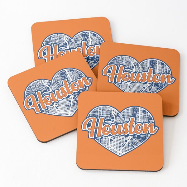 Item preview, Love Houston Baseball Heart City Map designed and sold by pixeljamz.