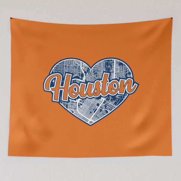 Item preview, Love Houston Baseball Heart City Map designed and sold by pixeljamz.