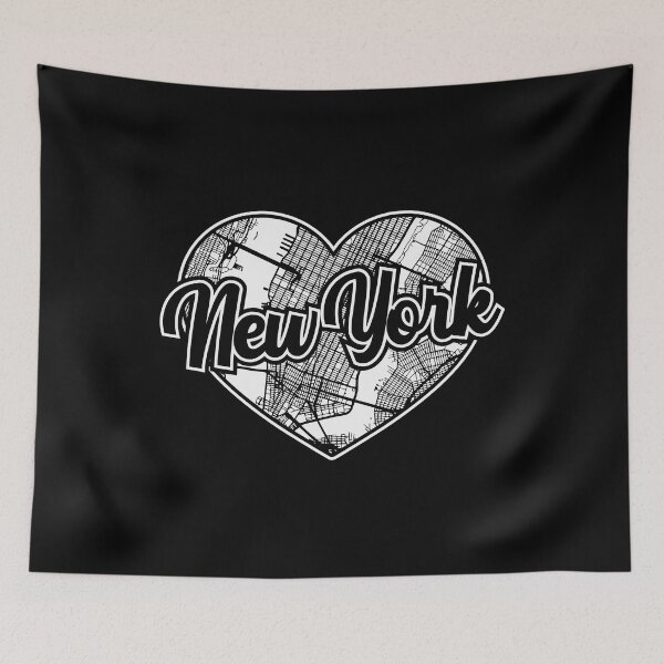 Item preview, Love New York Heart NY City Map designed and sold by pixeljamz.