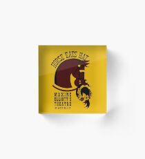 Horse eats hat Acrylic Block