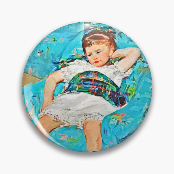 Item preview, Little Girl in a pretty Blue Armchair (1878) by Mary Cassatt, Digitally enhanced by WatermarkNZ Press designed and sold by CristalleLisa.