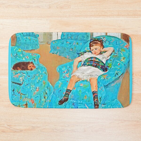 Item preview, Little Girl in a pretty Blue Armchair (1878) by Mary Cassatt, Digitally enhanced by WatermarkNZ Press designed and sold by CristalleLisa.