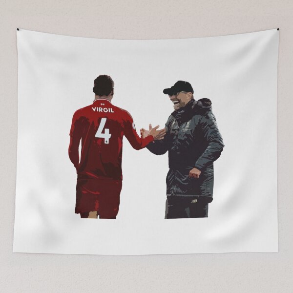 Item preview, Virgil van Dijk _amp_ Jurgen Klopp  TSHIRTS BEDDING   designed and sold by BBSportsArta.