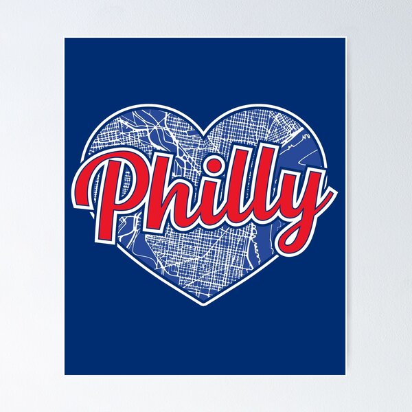 Item preview, Love Philadelphia Baseball Basketball Heart Philly City Map designed and sold by pixeljamz.