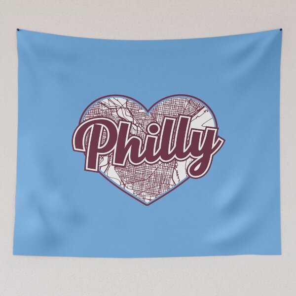 Item preview, Love Philadelphia Baseball Heart Philly City Map designed and sold by pixeljamz.