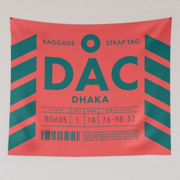 Item preview, Luggage Tag D - DAC Dhaka Bangladesh designed and sold by VoodooCircus.