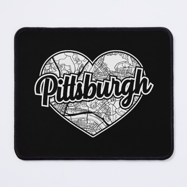 Item preview, Love Pittsburgh Heart City Map designed and sold by pixeljamz.